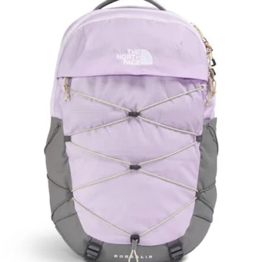 NWT The North Face Light Purple and Gray Backpack